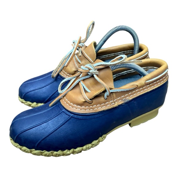 L.L. Bean Shoes Women’s Blue Tan Size 6 Made In The USA - Picture 1 of 10
